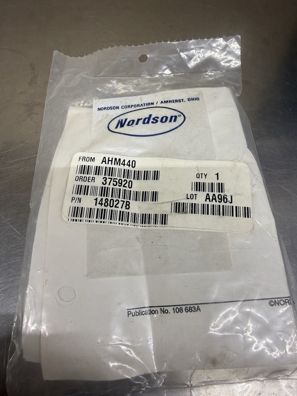 Nordson Corporation 1480027B Replacement Part New In Bag