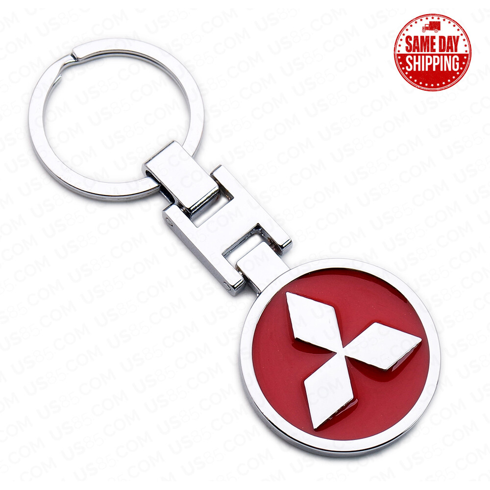 For Mitsubishi 3D Logo Sport Alloy Car Home Key Keychain Ring Decoration Gift
