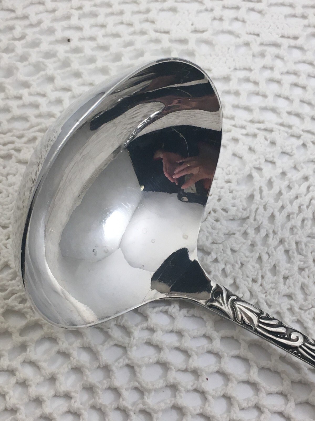 Rogers OPAL International Silver Plate Solid Soup Ladle