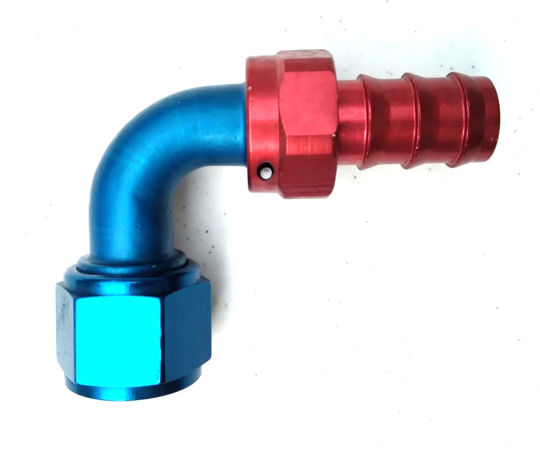 PUSH TO FIT -12  90 DEG "SWIVEL"  HOSE END - SIMILAR TO  536-90 - 0112 GOODRIDGE
