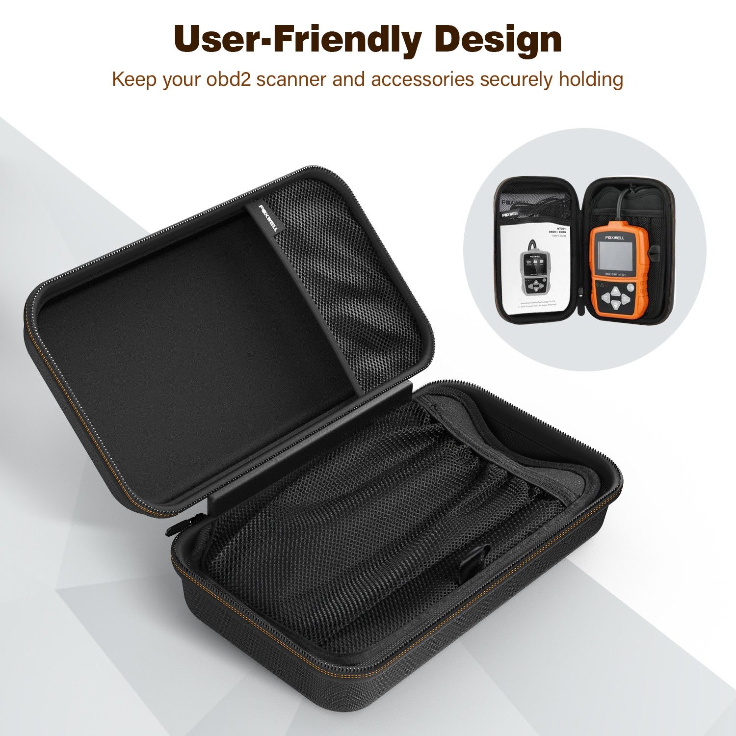 Foxwell For NT301 NT201 OBD2 Scanner Code Reader EVA Case Protective Carry Bag