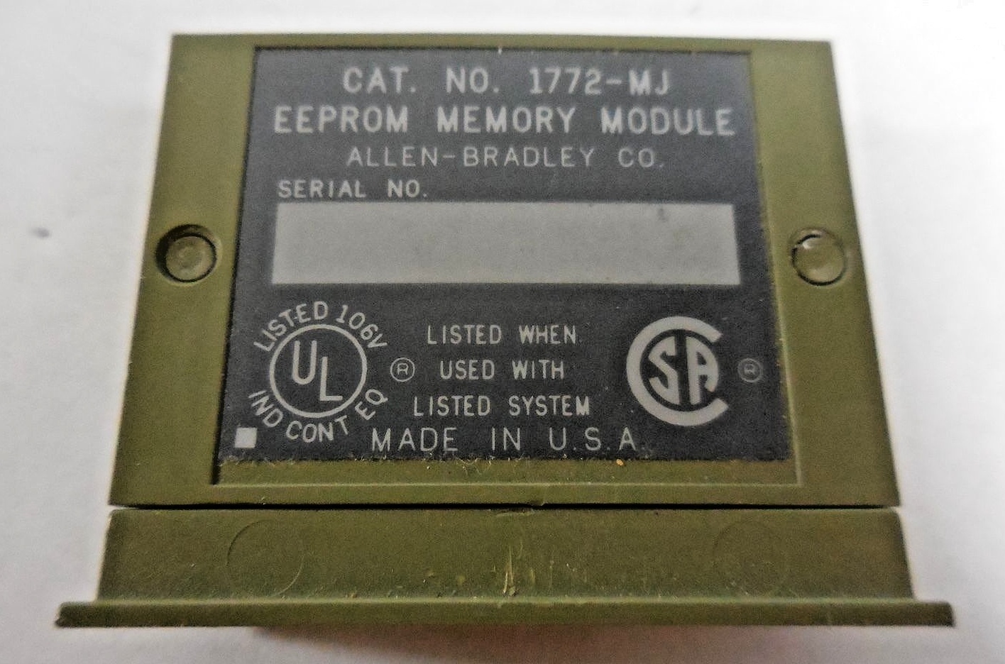 Allen Bradley 1772-MJ EEPROM Memory Module