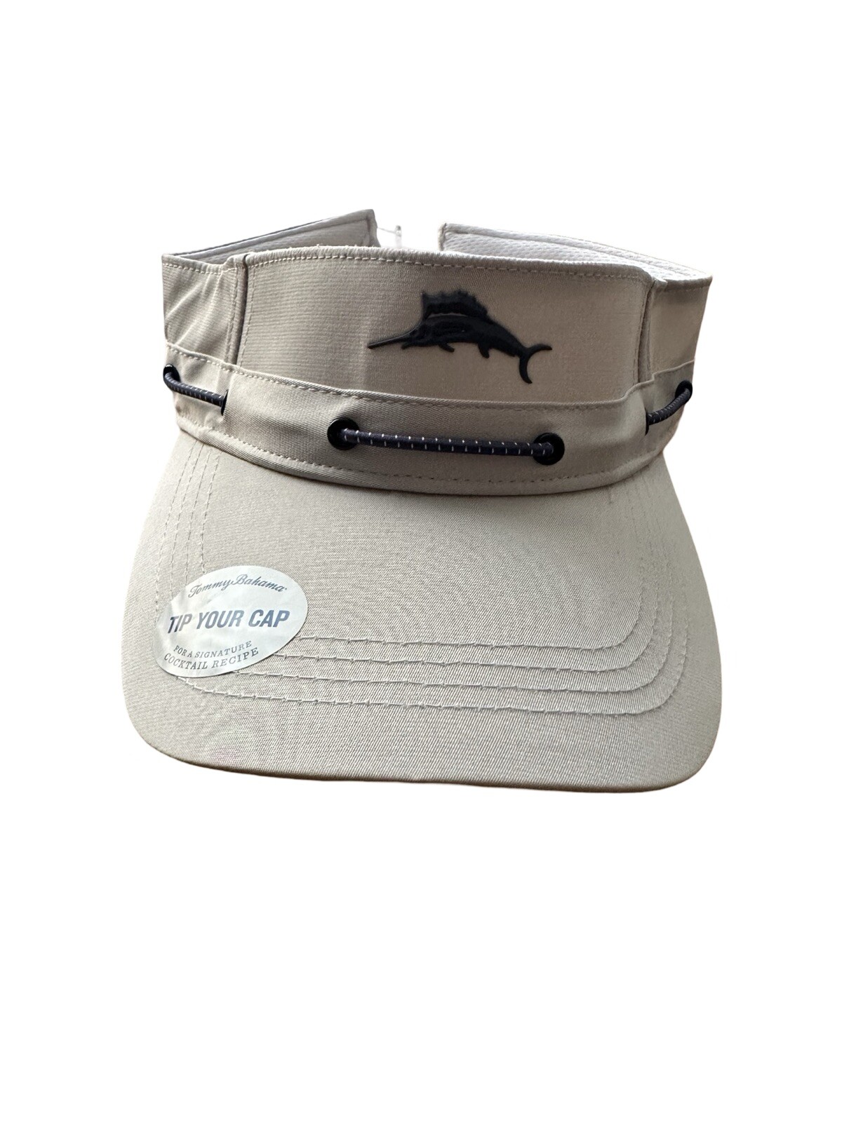 TOMMY BAHAMA TIP YOUR CAP Unisex Beige Adjustable Visor - OSFA