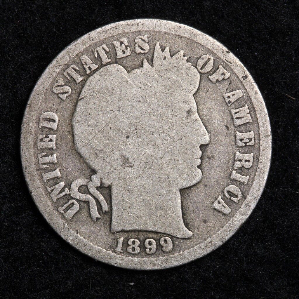 1899 Silver Barber Dime GOOD FREE SHIPPING