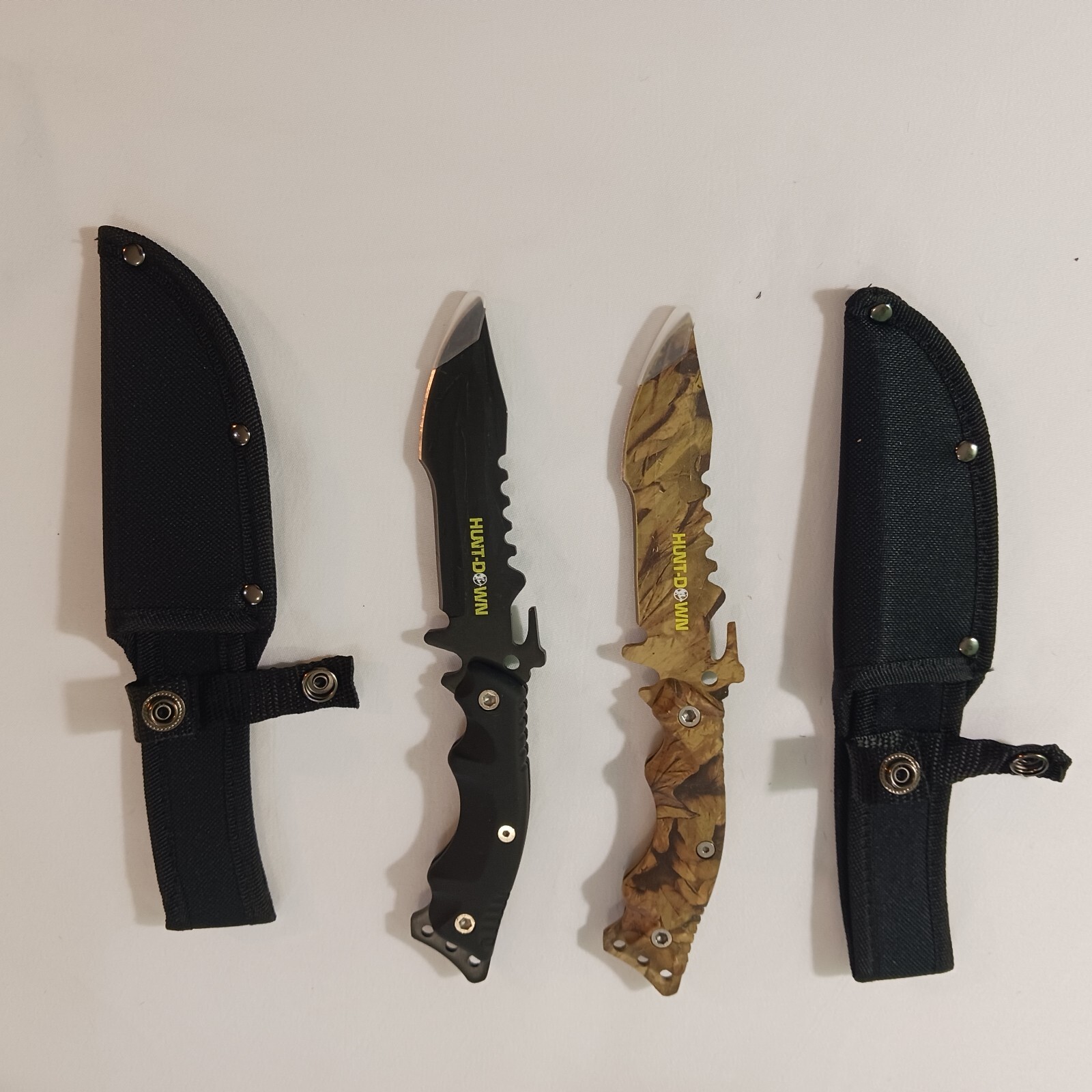 10" Hunt-Down Full Tang Hunting Tactical Survival Sharp Blade Knife With Sheath