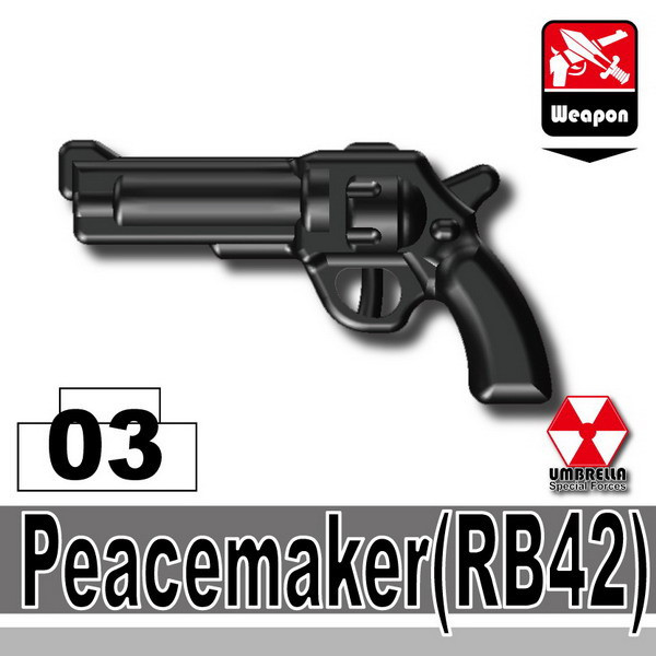 Peacemaker Pistol Revolver compatible w/ toy brick minifigure Army Police