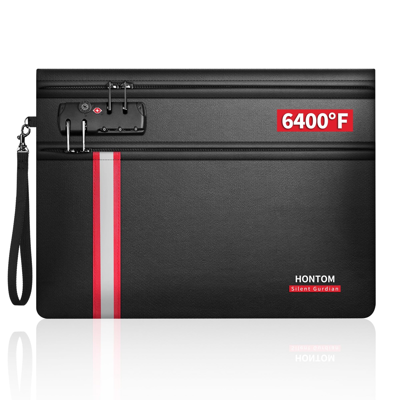 Fireproof Document Bag,6400℉ Upgraded Material Fireproof Water Resistant Mone...
