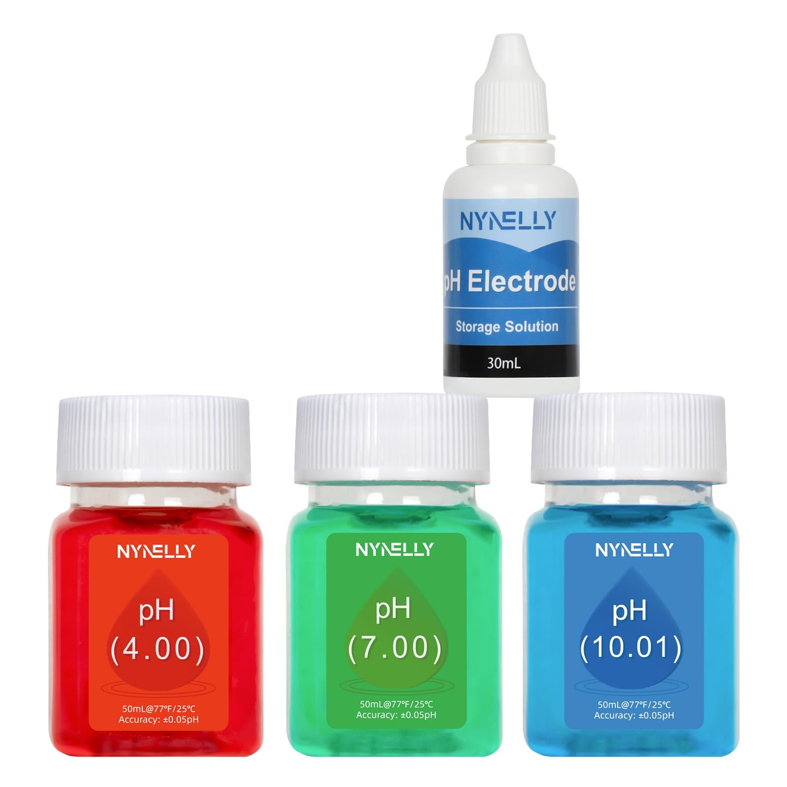 pH Meter Calibration Solution Kit, 3 Bottles 50ml pH Calibration Solution (pH...