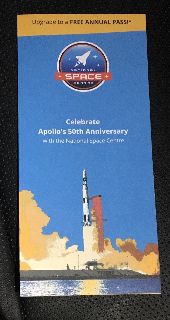 National Space Centre England (Leicester) Apollo's 50th Anniversary Promo Flyer