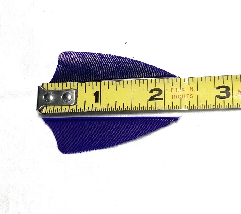 2.25" Ozark feathers - Shield cut - Left Wing - approx 475 count - Purple