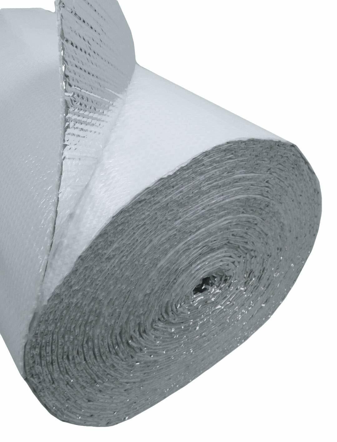 White Faced Double Bubble Reflective Foil Thermal Insulation 12INCH X 5FT