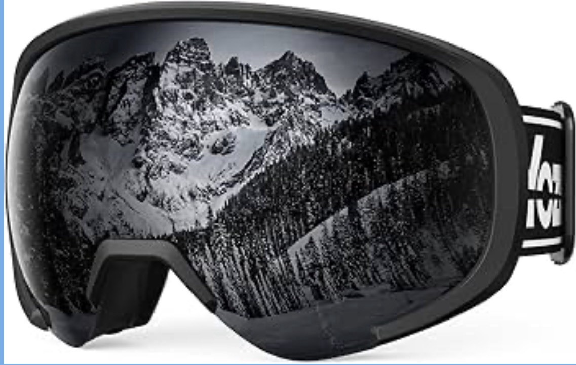 Ski Goggles Men Women, OTG Snowboard Goggles Over Glasses, Anti Fog
