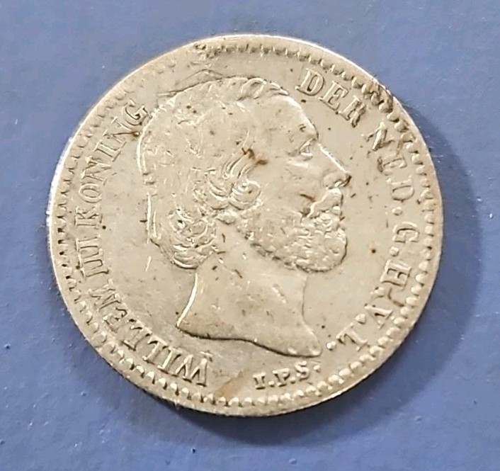 1863 Netherlands 10 cent Silver coin (KM.#80)