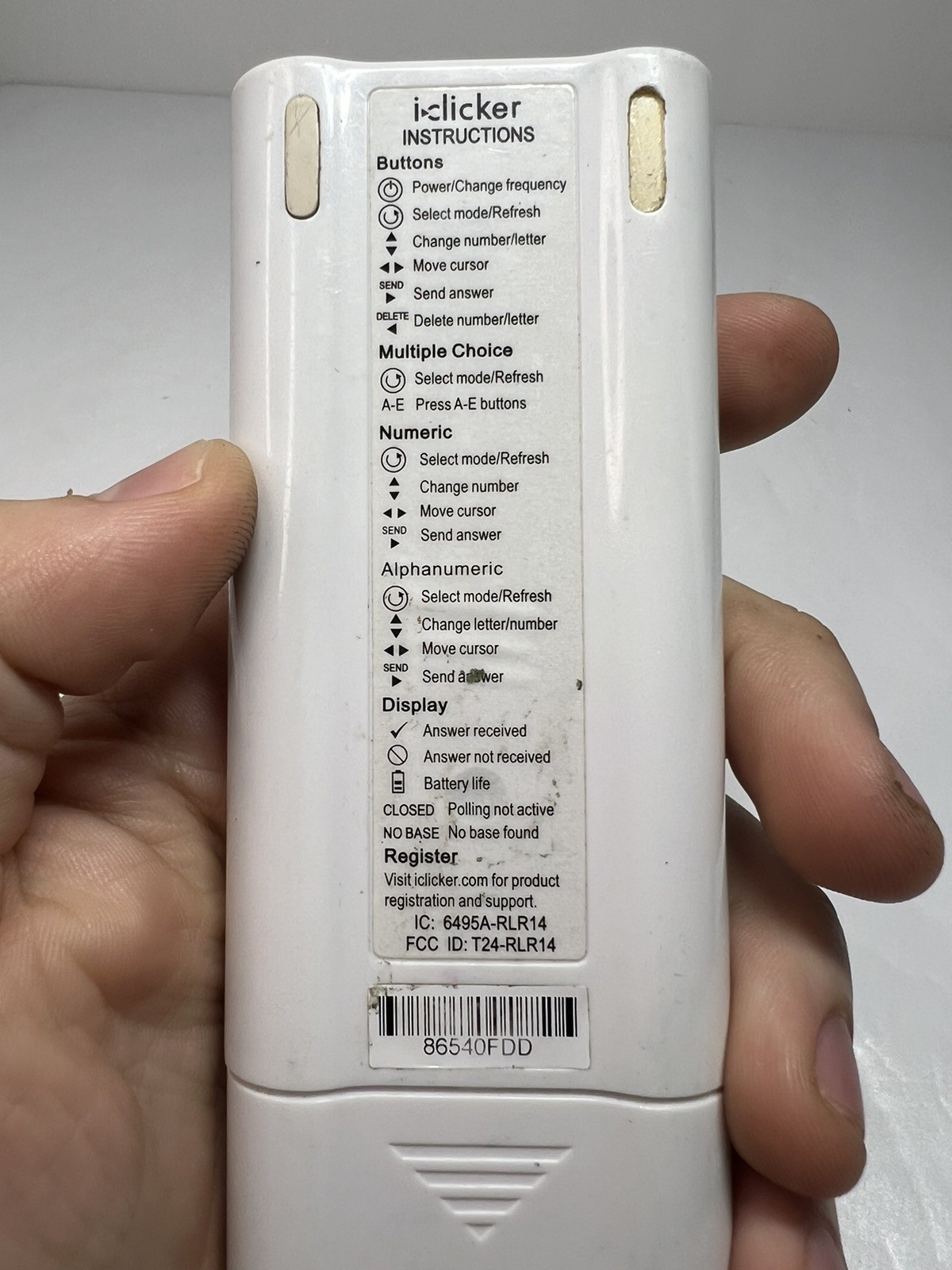 iClicker 2 Wireless Classroom Response Remote Control Clicker Tested & Works