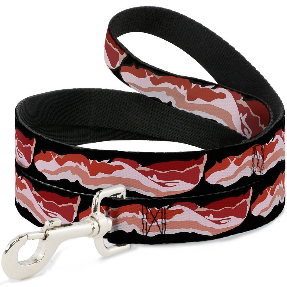 Dog Leash Bacon 4 Feet Long 1.0 Inch Wide Pet Walking Training Lead Rope Safety
