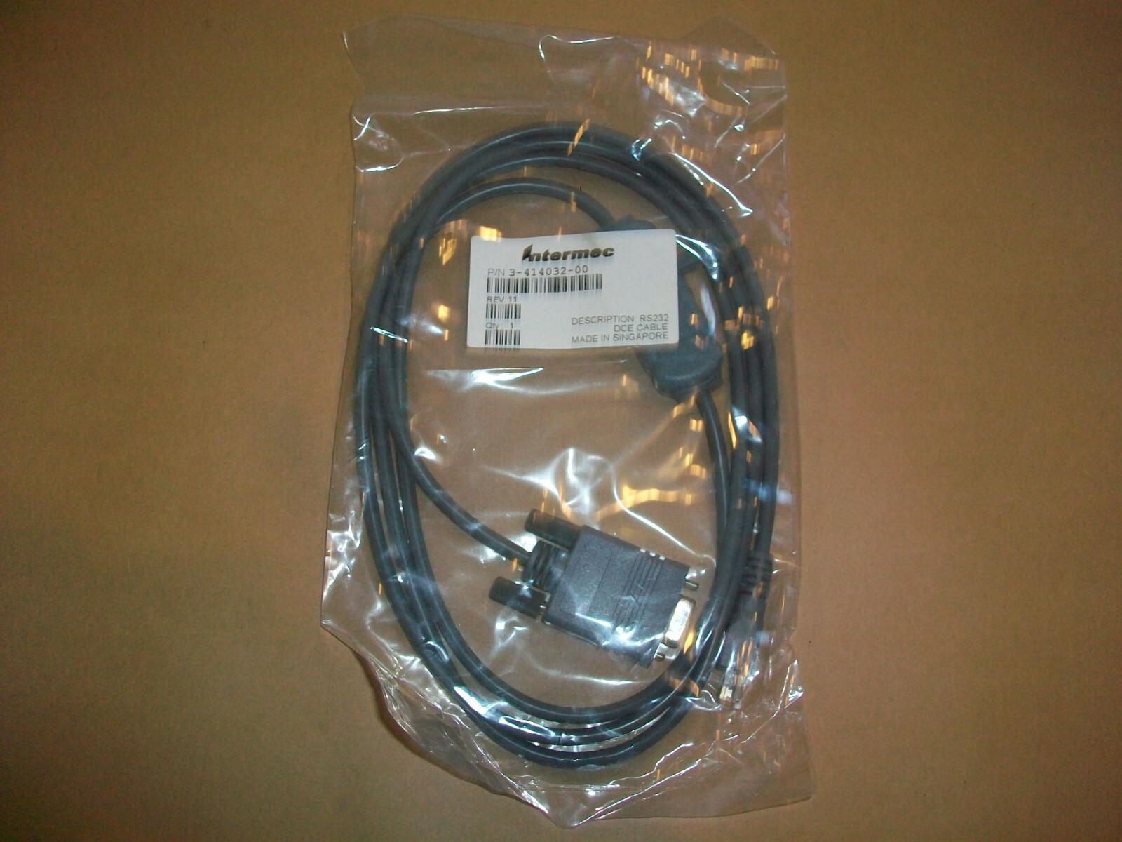 Intermec RS232 Cable 3-414032-00   Rev 11  NEW