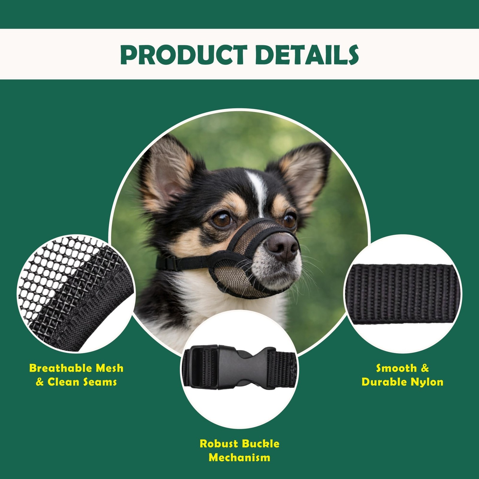 Dog Muzzle Medium Sized Dogs - Soft Muzzle for Medium Sized Dog with Air Mesh...