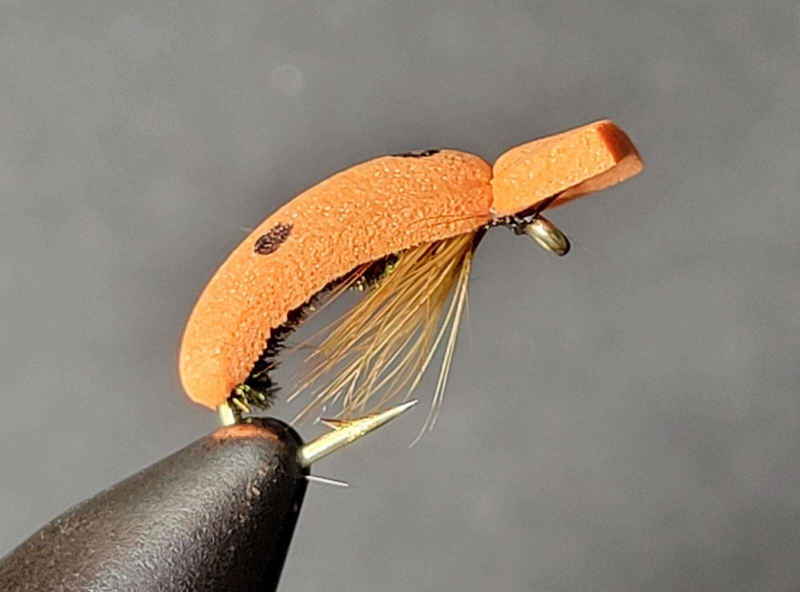 ORANGE FOAM BEETLE  Terrestrial  Fly Fishing Flies, 1 Fly, U Choose Size