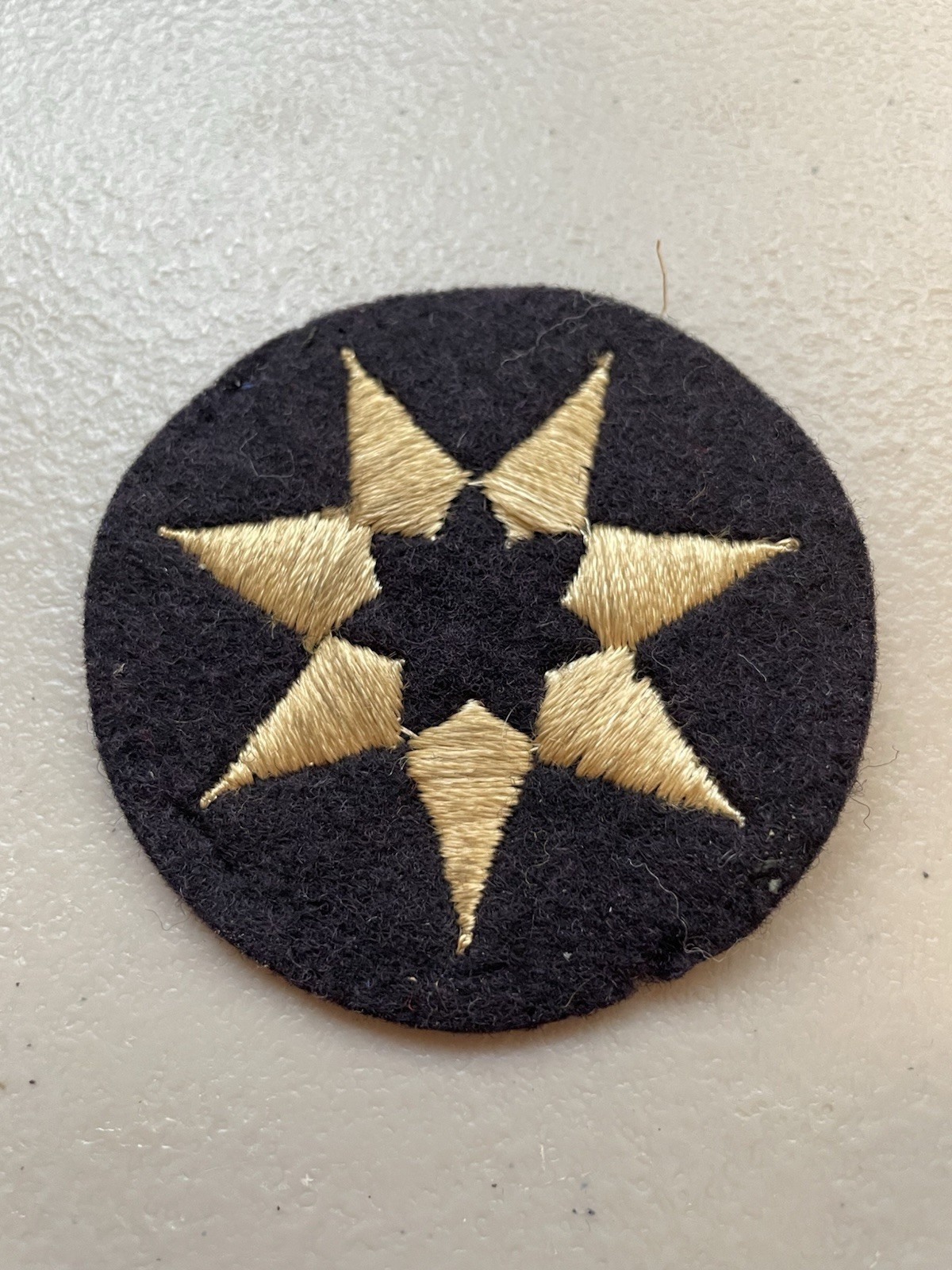 Original WW2 Vintage 7th US ARMY SERVICE COMMAND PATCH NAVY BLUE WOOL #052925-9