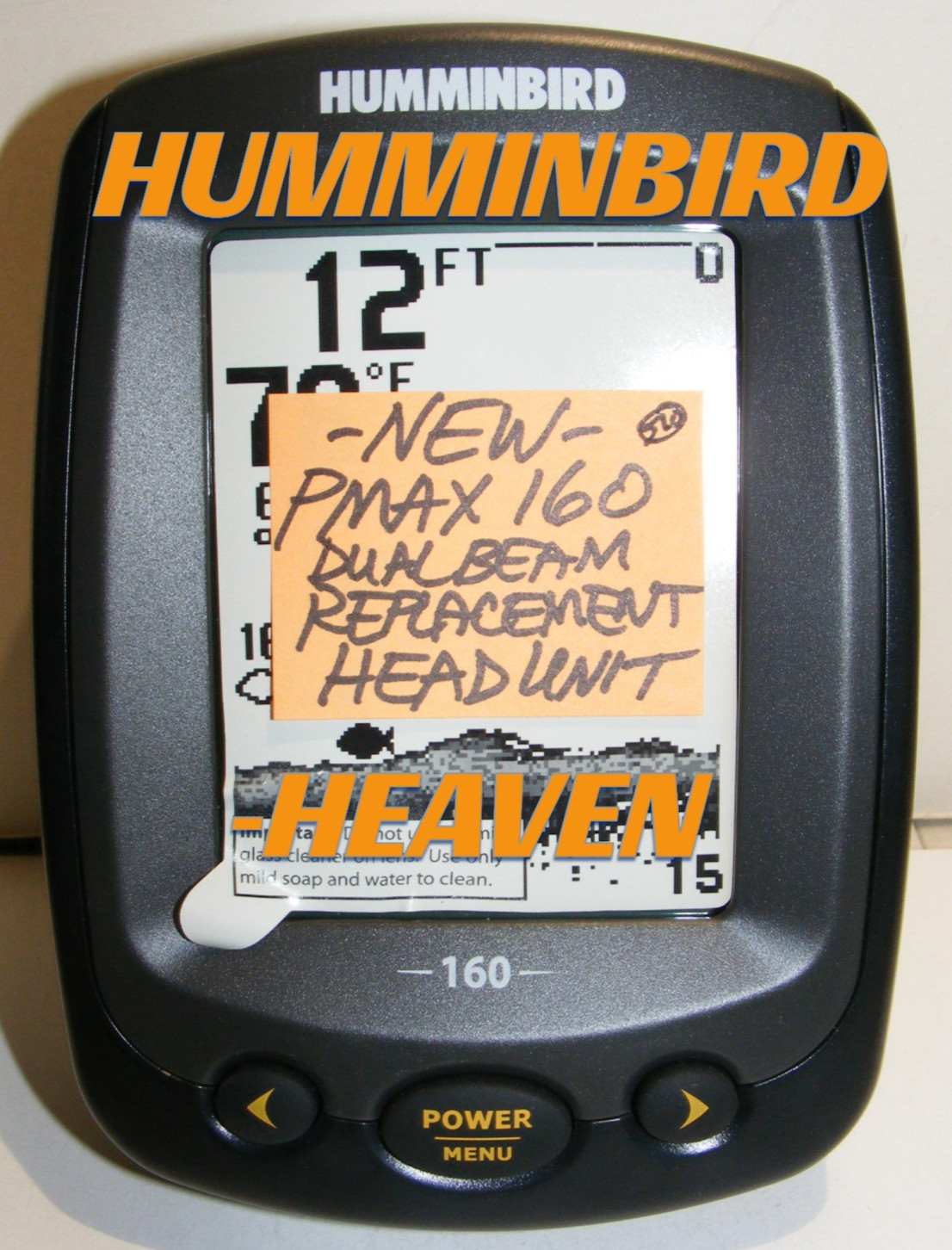 NEW HUMMINBIRD PIRANHA MAX 160 PMAX FISHFINDER REPLACEMENT 'HEAD UNIT ONLY'