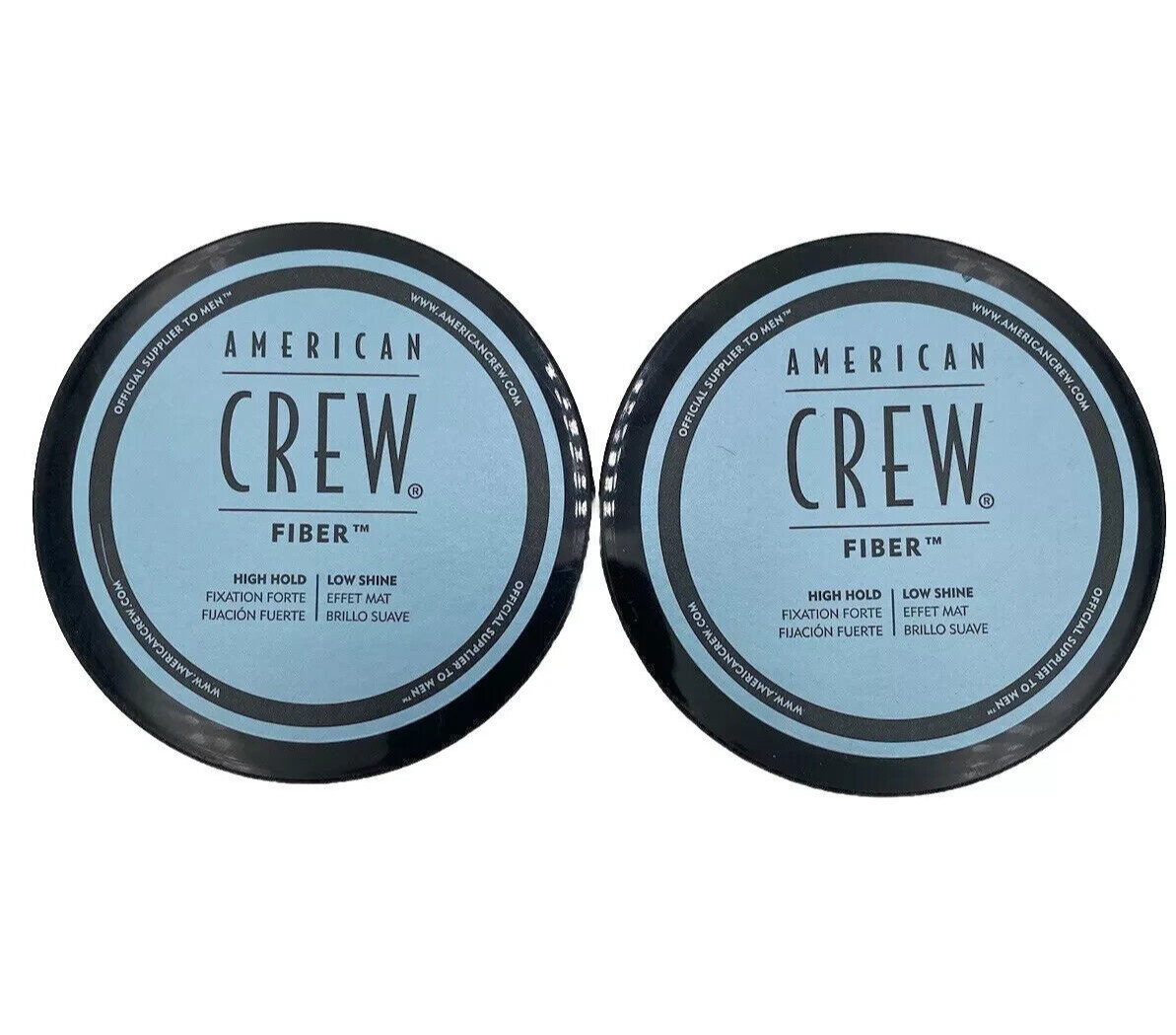 Lot of 2 American Crew Fiber 3oz Pliable Fiber with High Hold and Low Shine