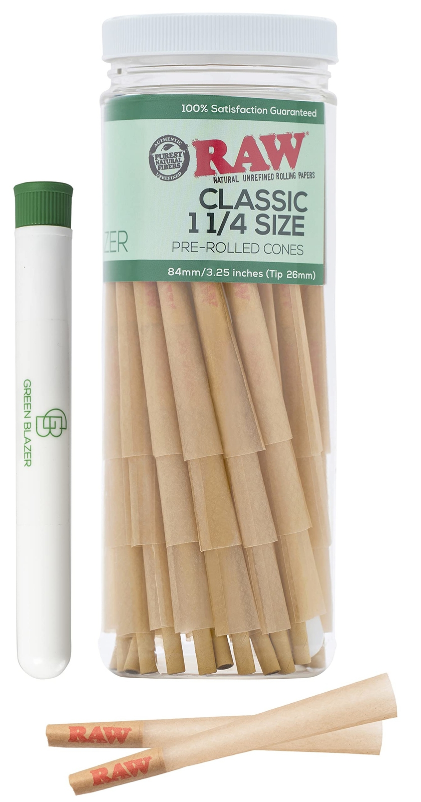 RAW Cones Classic 1 1/4 Size: 50 Pack