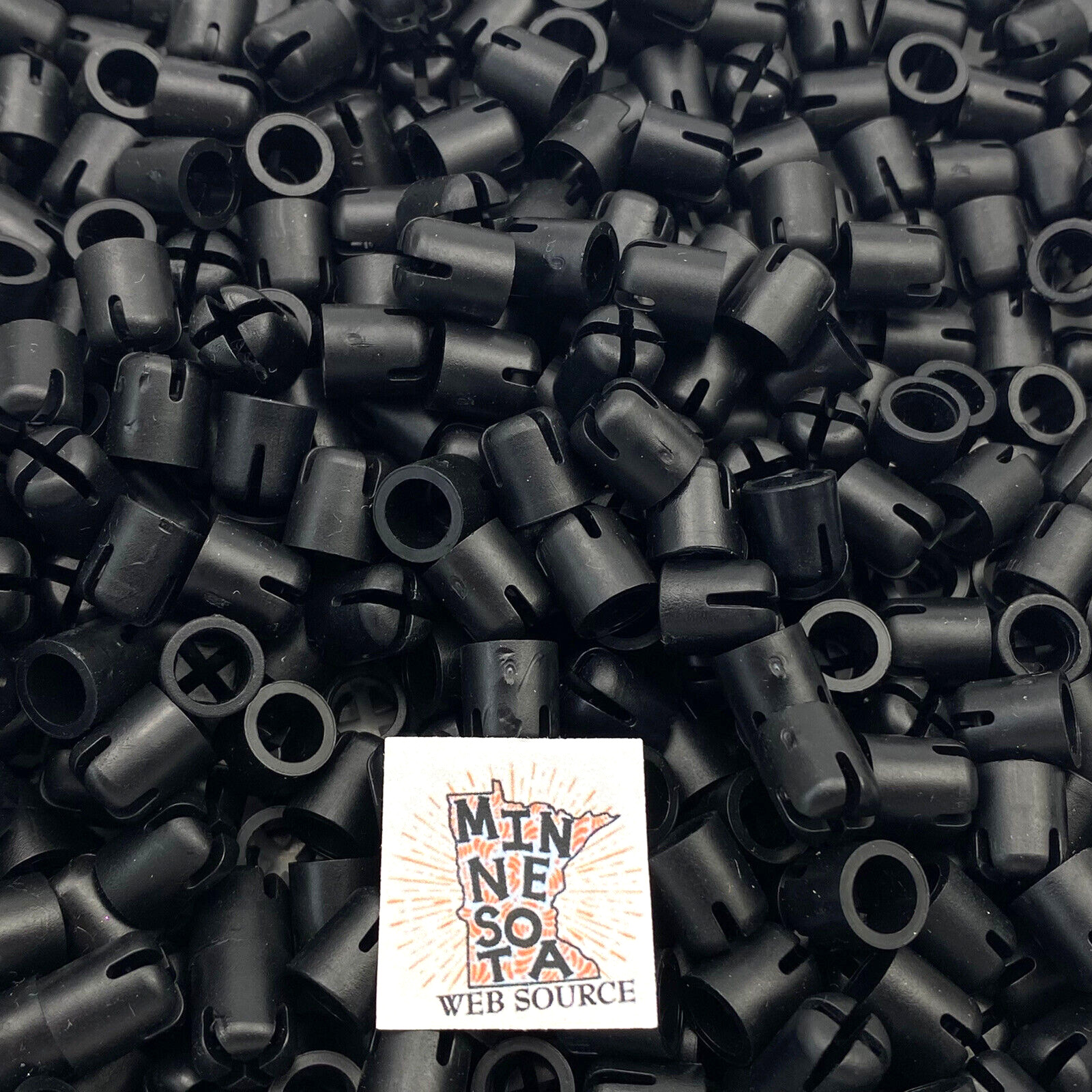 (25) K’NEX Black End Caps – USED OEM – Standard