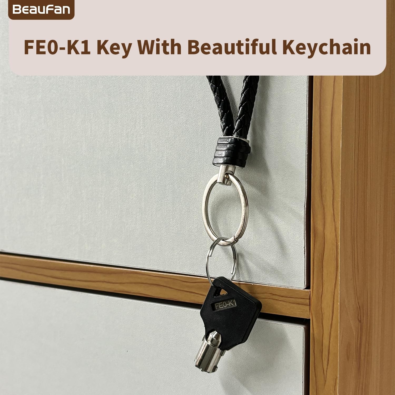 Beaufan 2 Pack FEO-K1 Elevator Keys Fire Service Key Recall Reset, 2 Silver