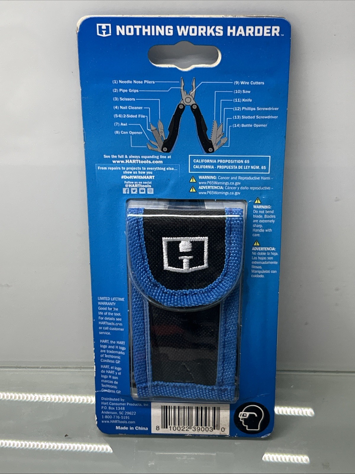 HART 14 IN 1 COMPACT MULTI WORK TOOL WITH CARRYING POUCH New Mini Size