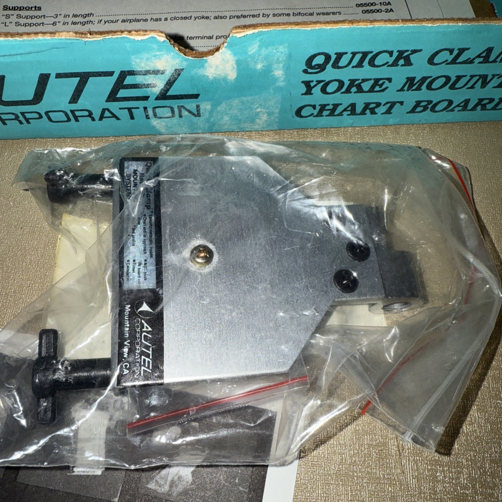 Autel Quick Clamp Yoke Mounting Chart Board - Aviation Pilot Gear - OPEN BOX