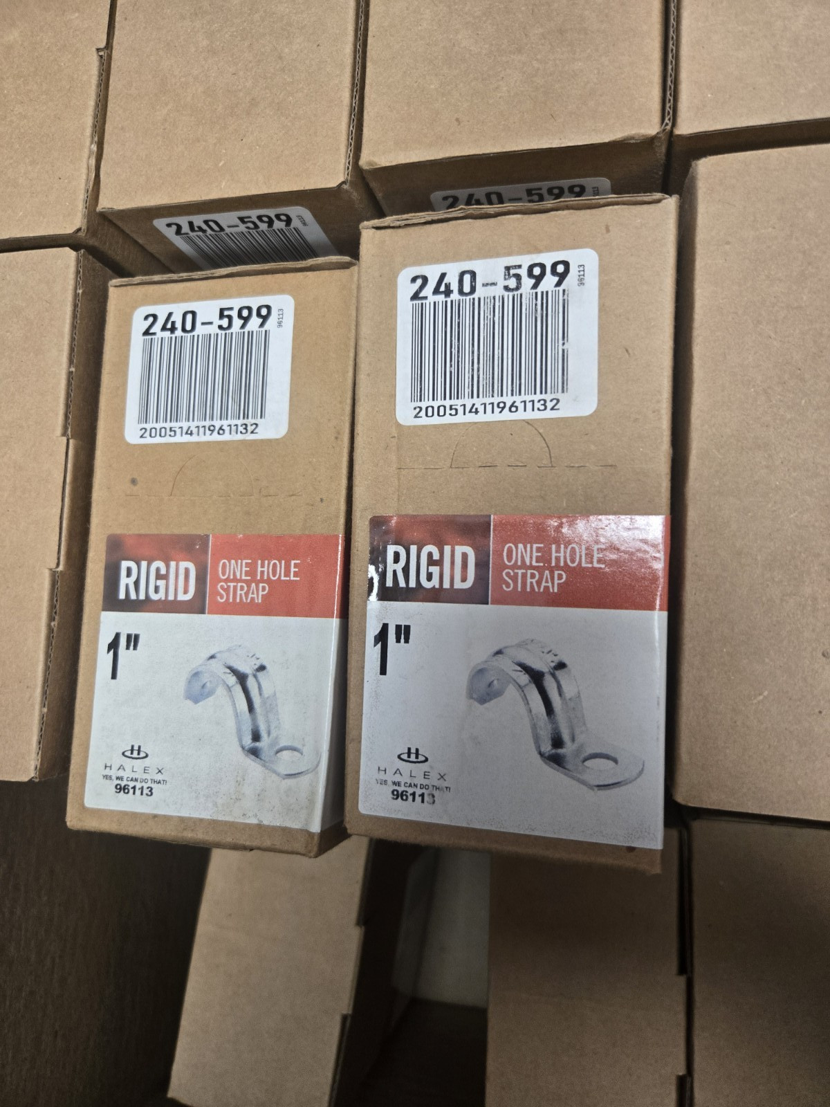 1 in Rigid Metal (RMC) One Hole Conduit Strap, Silver MPN 240-599