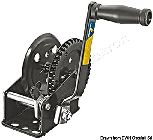 Osculati Boat haulage hand winch max 727 kg (forward idle reverse)