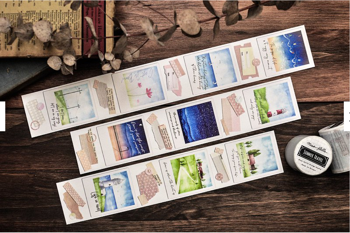 MiaoStelle Summer Travel Polaroid Washi Tape SAMPLE LOOP