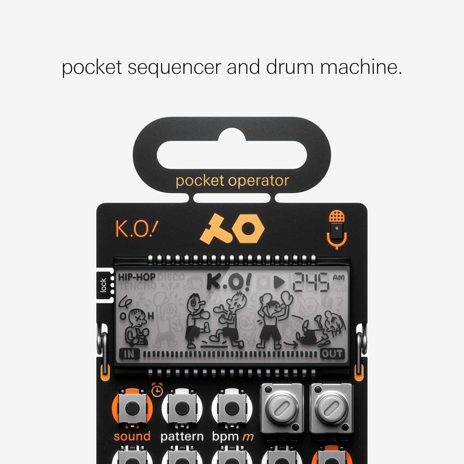 Compact PO-33 K.O.! Sampler & Drum Machine with 40 Sec Memory, Built-In Effects