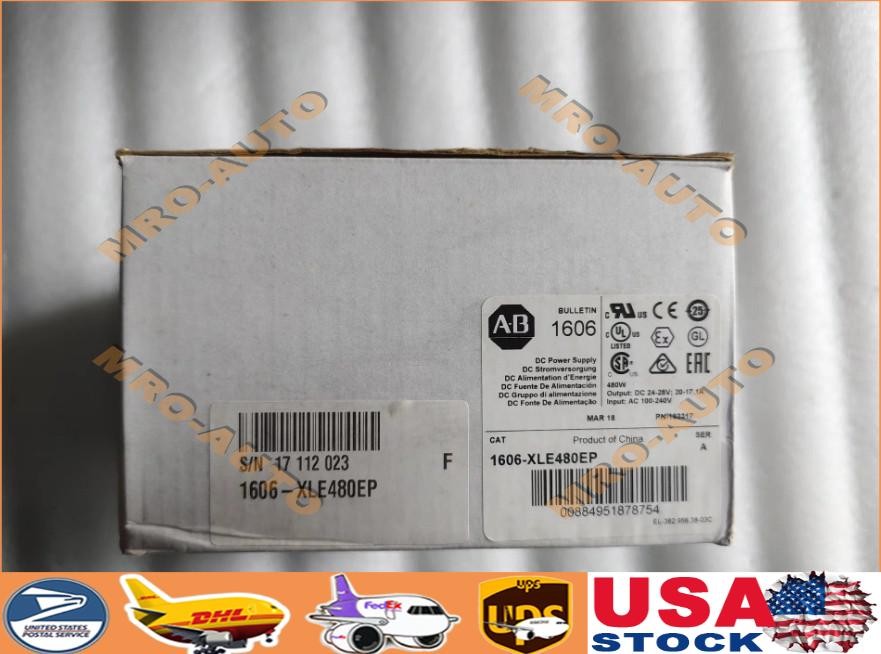 1606-XLE480EP  XLE Power Supply 480W 24VDC 20A New AB Factory Seal US Free Tax