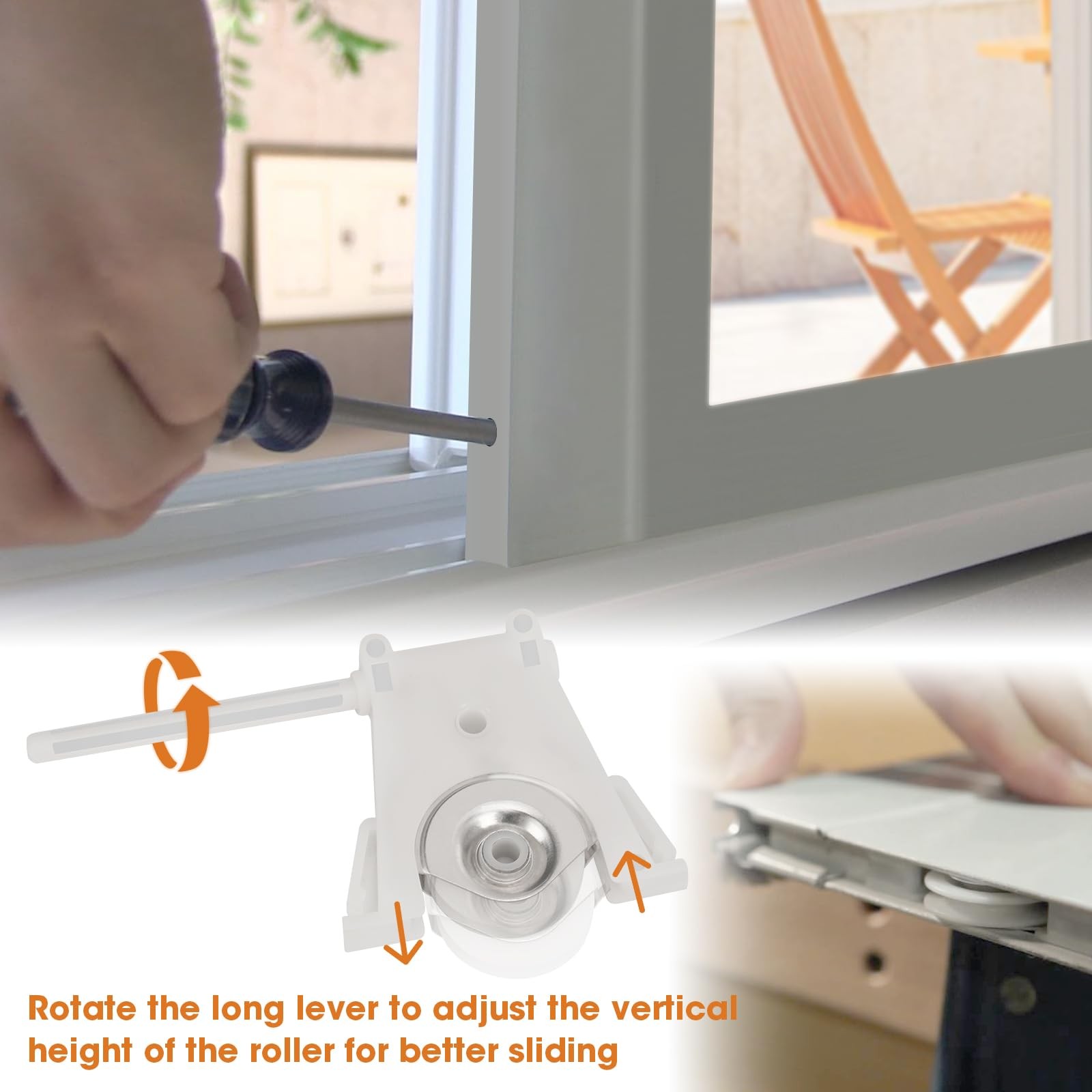 2 Pack Sliding Screen Door Lower Roller Assembly, Compatible with Andersen...