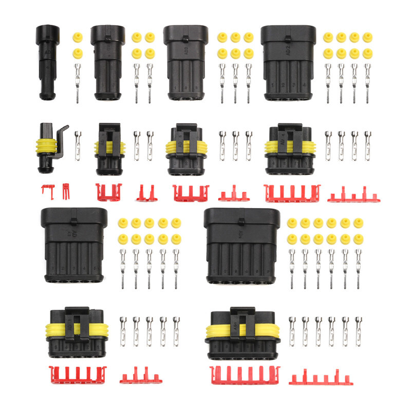 708x Car Waterproof Electrical Wire Cable Super Seal Connectors Plug Kit 1-6PIN