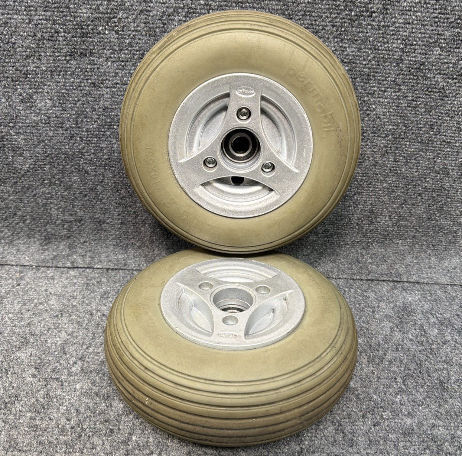 2 Permobil Caster Wheels Tires Wheelchair 2.50-3 C300 C350 C500 Original OEM #93