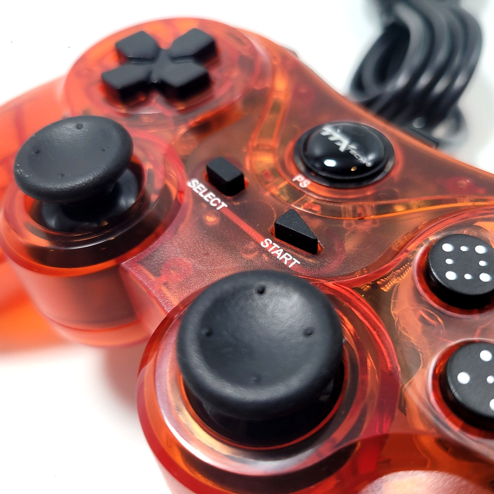 PlayStation 3 Wired Controller for PS3 / PC / USB by TTX Tech - Clear Red