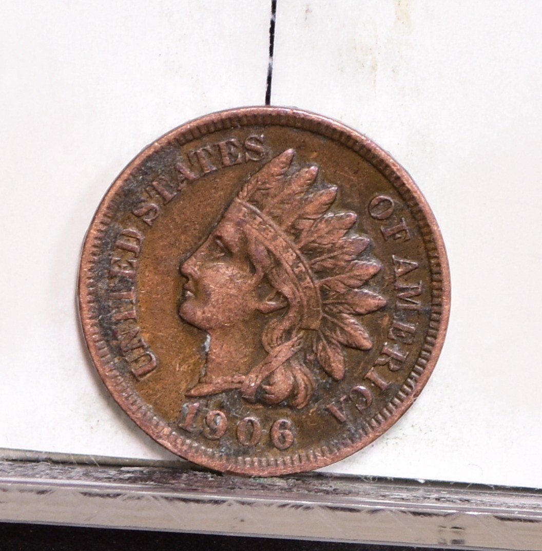1906 Indian Cent - AU Details, Cleaned (#57470-L)
