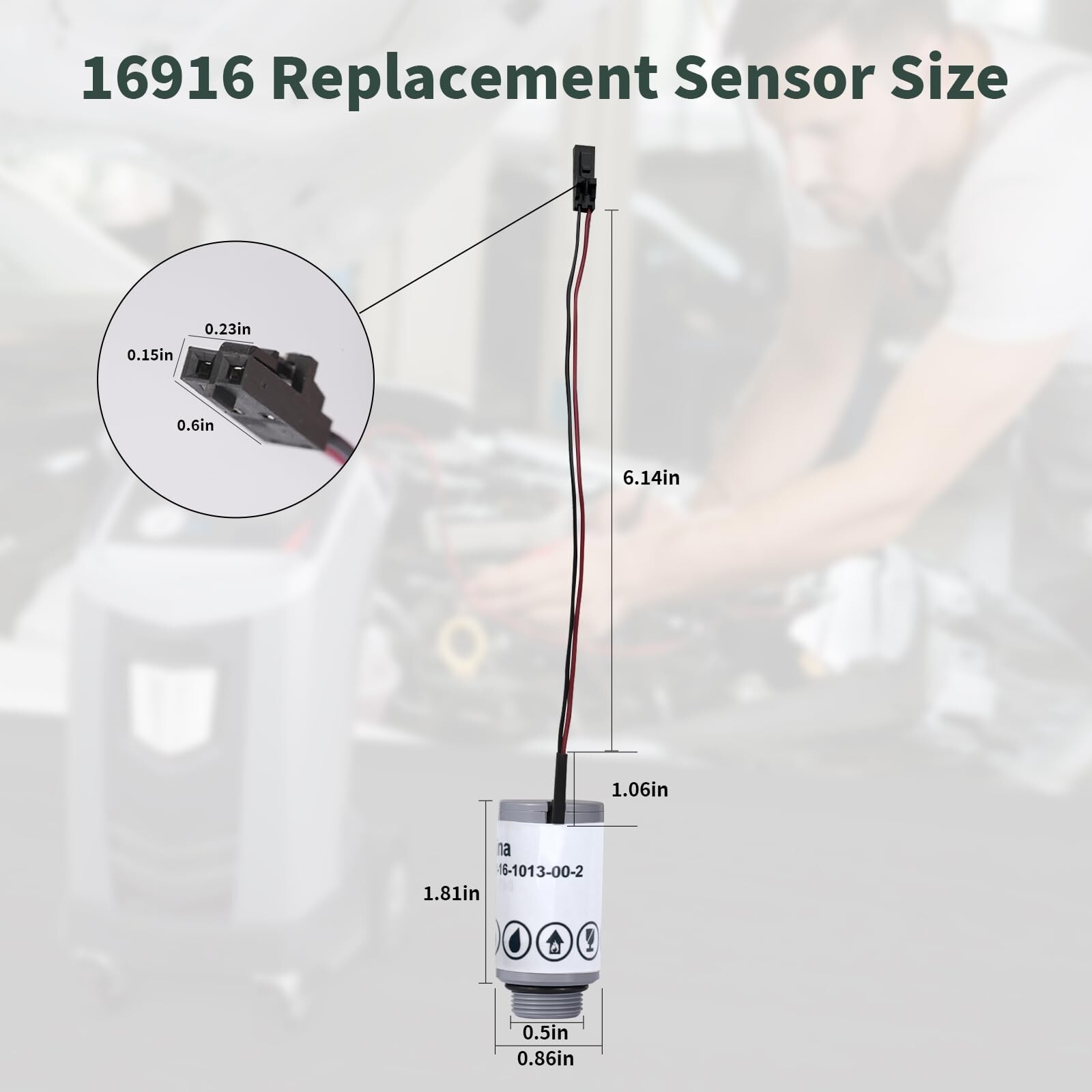 Replacement Oxygen Sensor - 16916 Oxygen Sensor for Robinair R-1234yf Machine