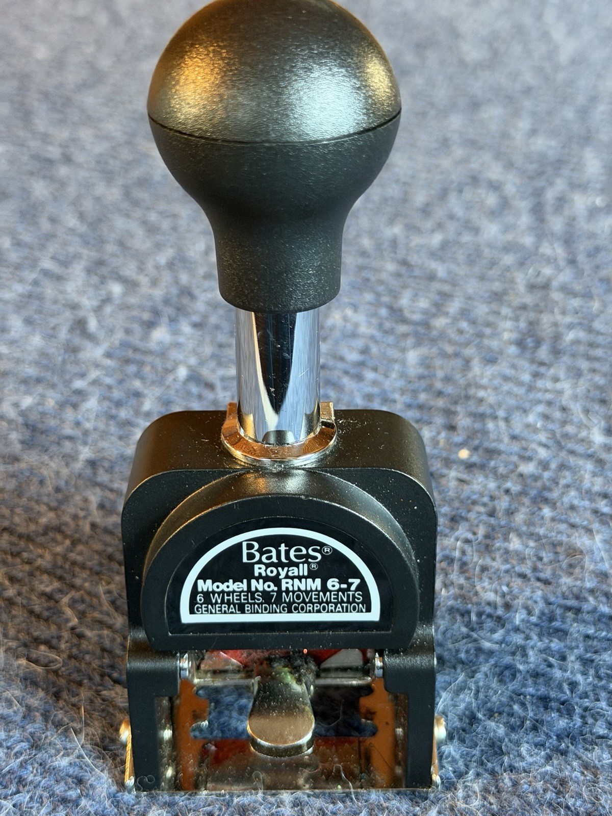 Vintage Bates Royall Automatic Metal Numbering Machine Numeroteur Model RNM6-7