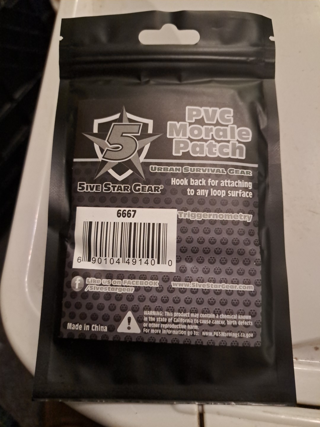 5ive Star Gear PVC Morale Patch-Hook & Loop- "I Study Triggernometry" - 2" X 2"