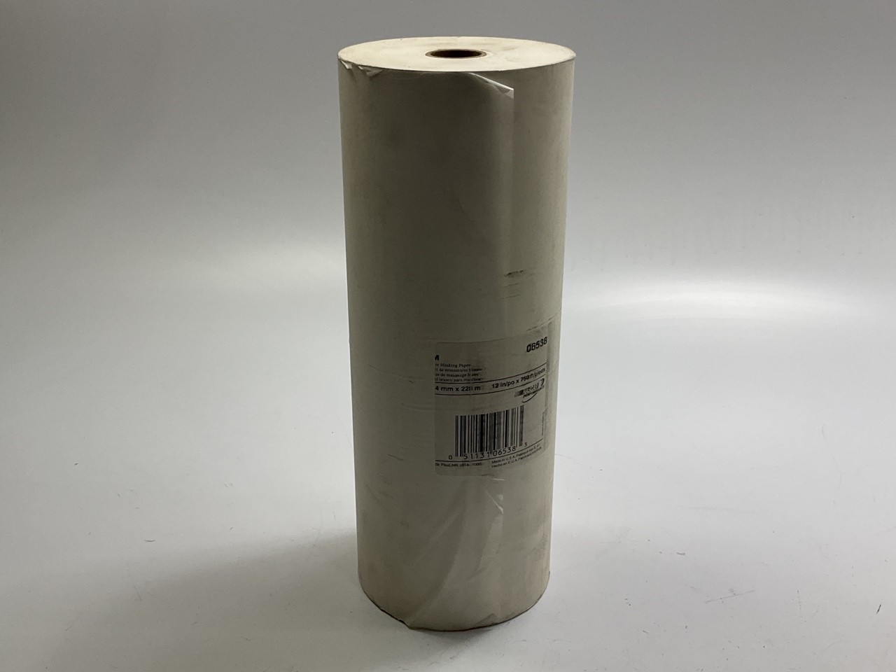 3M 06538 White Automotive Paint Masking Paper 12 In X 750 Ft - ONE ROLL