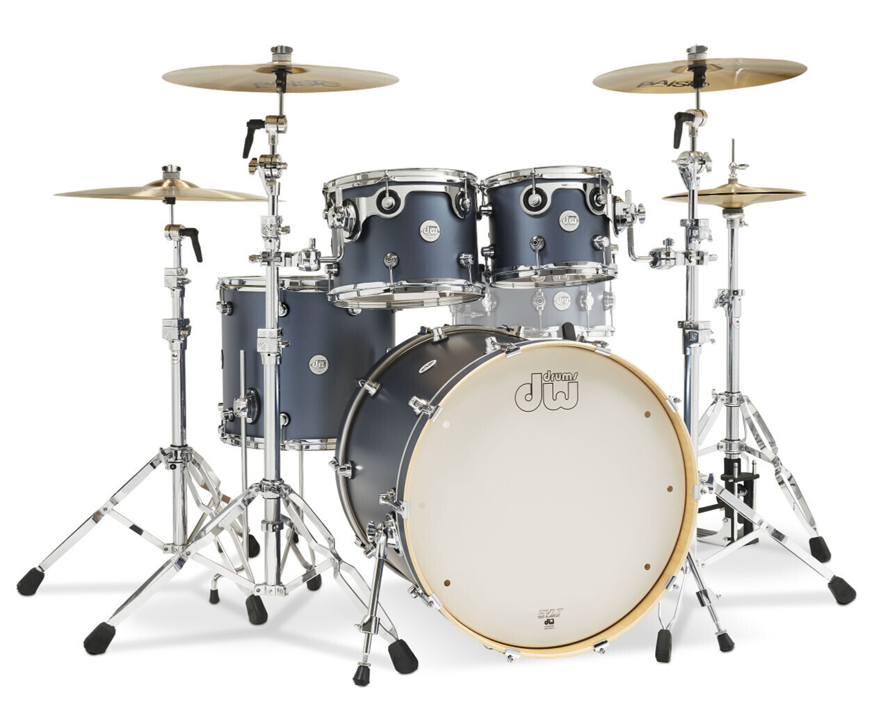 DW Design Series 4pc Drum Set  - Blue Slate - 10/12/16/22