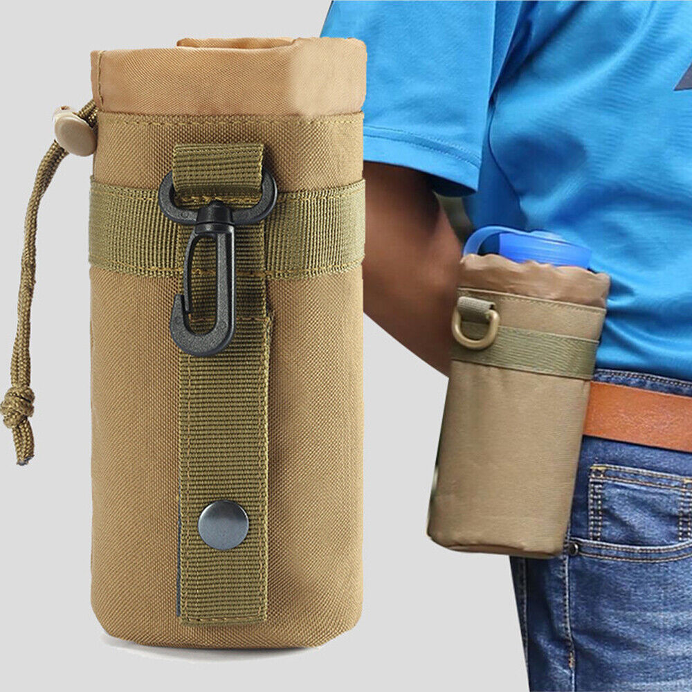 Tactcail Molle Foldable Water Bottle Pouch Kettle Holder Hydration Carrier Bag