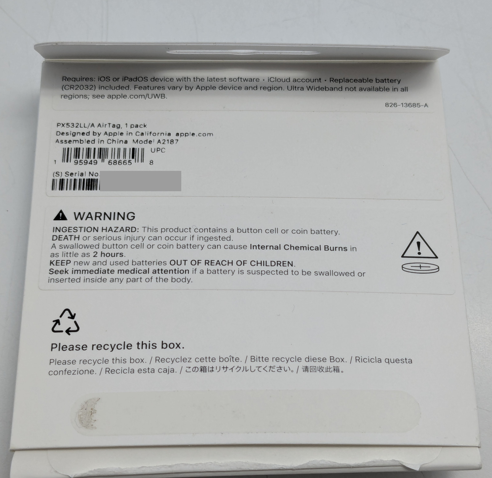 Apple A2187 AirTags for IOS or iPadOS (3x) & TimeCapsule 10-Year Batteries (4x)