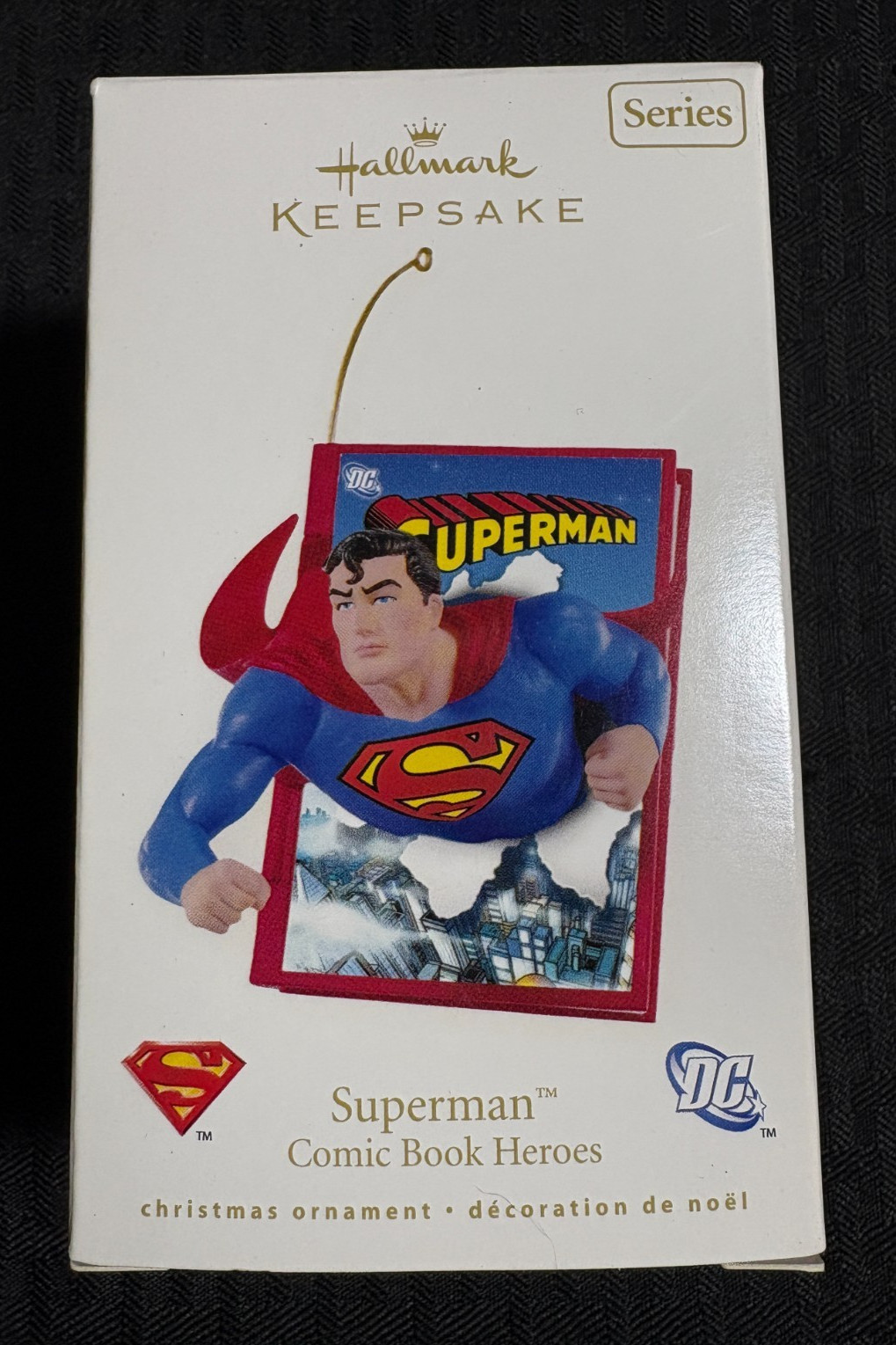 2008 SUPERMAN COMIC BOOK HEROES Hallmark Christmas Ornament MIB C-7.5