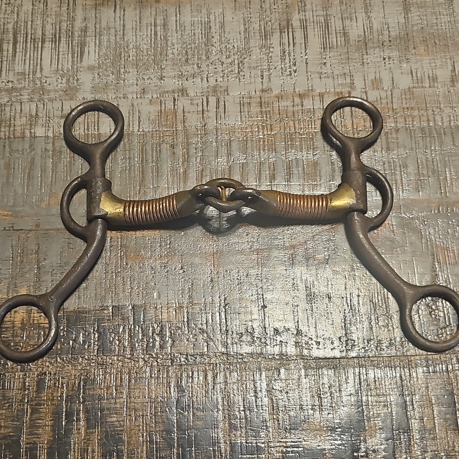 Dutton Horse Bit with Shanks Copper-Wrapped Mouthpiece