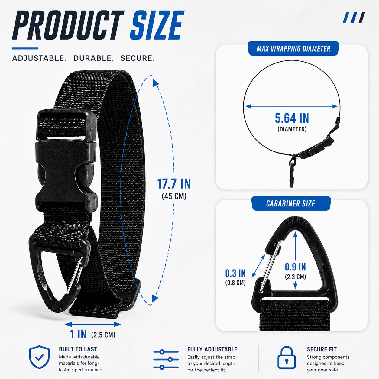 Heavy Duty Wrap Bundle 4 Hanging Cable Straps Cable Organizer